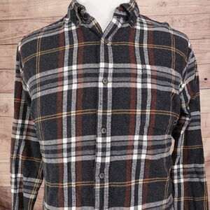 ST JOHN'S BAY PLAID FLANNEL BUTTON DOWN SHIRT MENS SIZE XL
